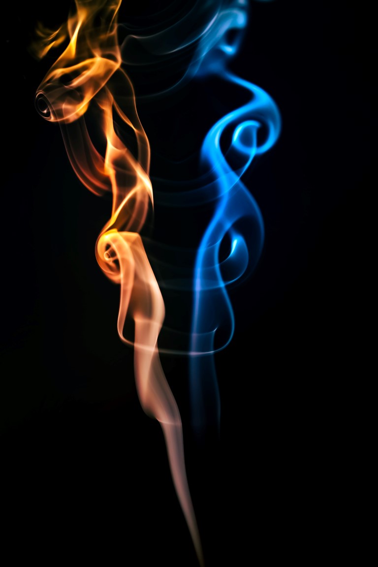 colored flames
