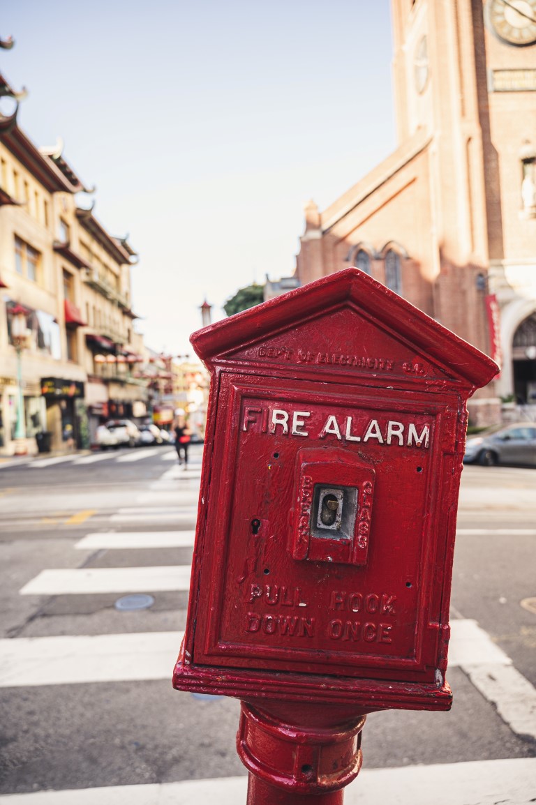 download fire alarm with red light